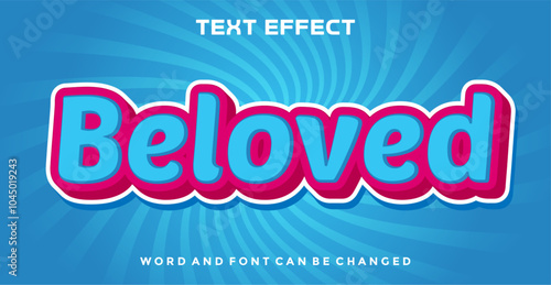 Beloved editable text effect