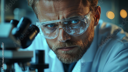 Close-up of a man in a laboratory