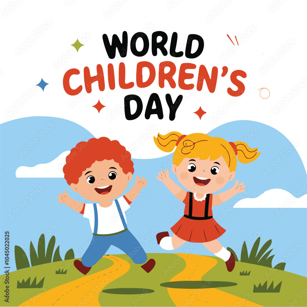 Worlds Children's day illustrations Worlds Children's day illustrations