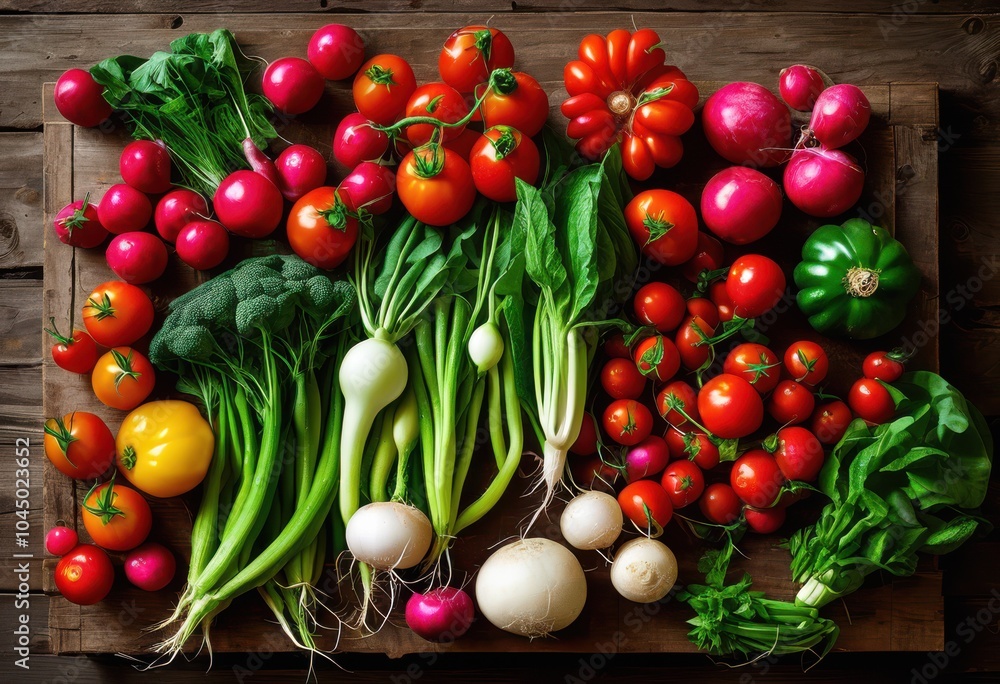 vibrant vegetable flat lay rich color palettes showcasing fresh produce bright array, arrangement, artisan, artistic, asorted, bell, pepper, colorful vibrant vegetable flat lay rich color palettes showcasing fresh produce bright array, arrangement, artisan, artistic, asorted, bell, pepper, colorful