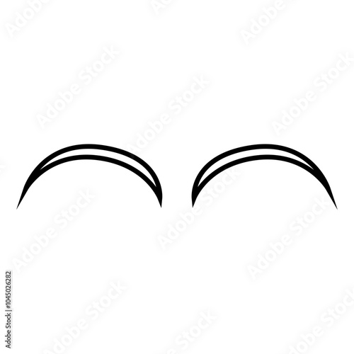 Brows icon vector. Eyebrow illustration sign. Forehead symbol or logo.