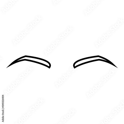 Brows icon vector. Eyebrow illustration sign. Forehead symbol or logo.