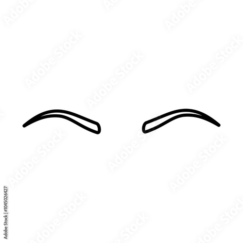 Brows icon vector. Eyebrow illustration sign. Forehead symbol or logo.