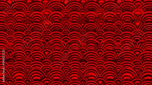 Red and Black Abstract Geometric Pattern Illustration