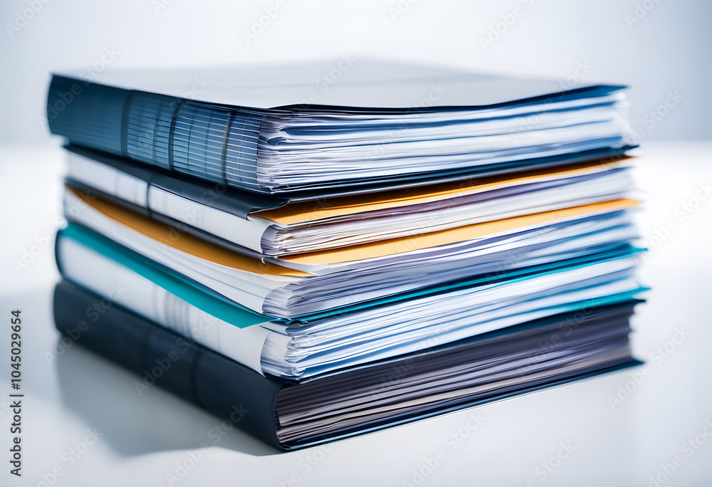 Stack of business documents on white background
Stack of business documents on white background