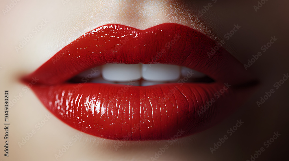 Hyper-Realistic Digital Painting of a Close-Up Shot of Red Lips with Glossy Finish. A Detailed Artistic Representation Emphasizing Smooth Texture, Shine, and Vivid Color.
Hyper-Realistic Digital Painting of a Close-Up Shot of Red Lips with Glossy Finish. A Detailed Artistic Representation Emphasizing Smooth Texture, Shine, and Vivid Color.