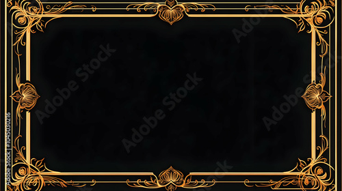 Golden Ornamental Frame on ...