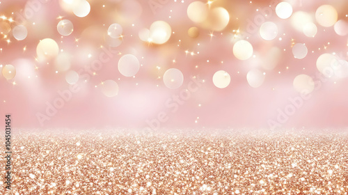 Pink and Gold Glitter Backg...