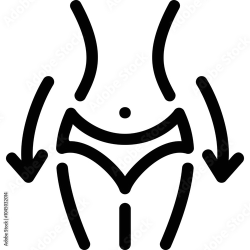 Simple vector icon waist