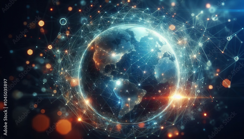 Global network background. Global network background.