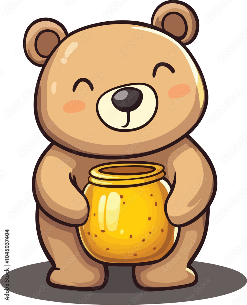 Obraz premium bear with cup of tea