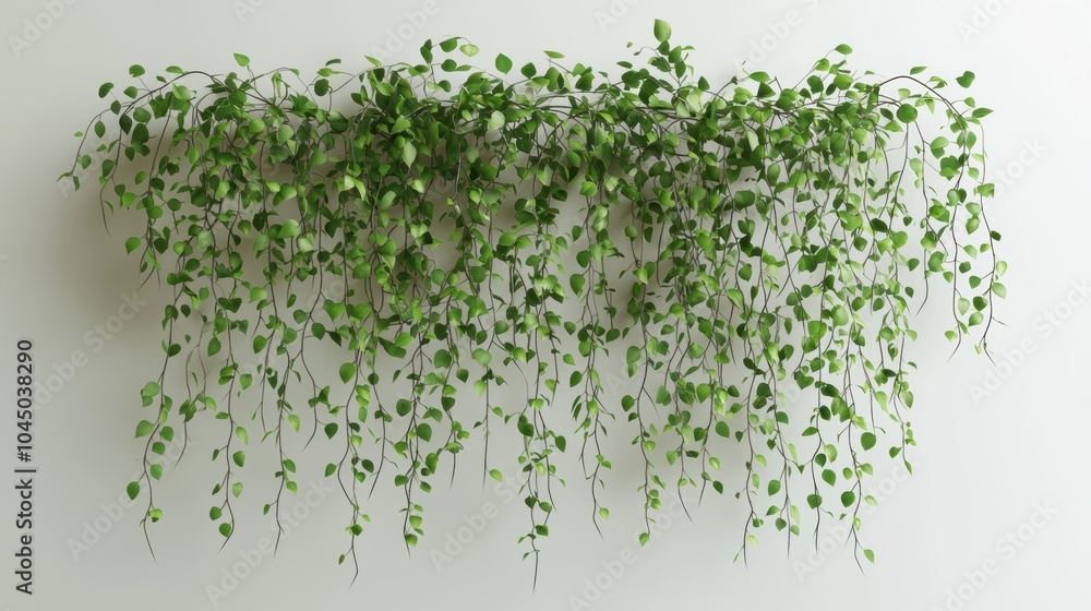 Realistic 3D Rendering of Hanging Greenery Realistic 3D Rendering of Hanging Greenery