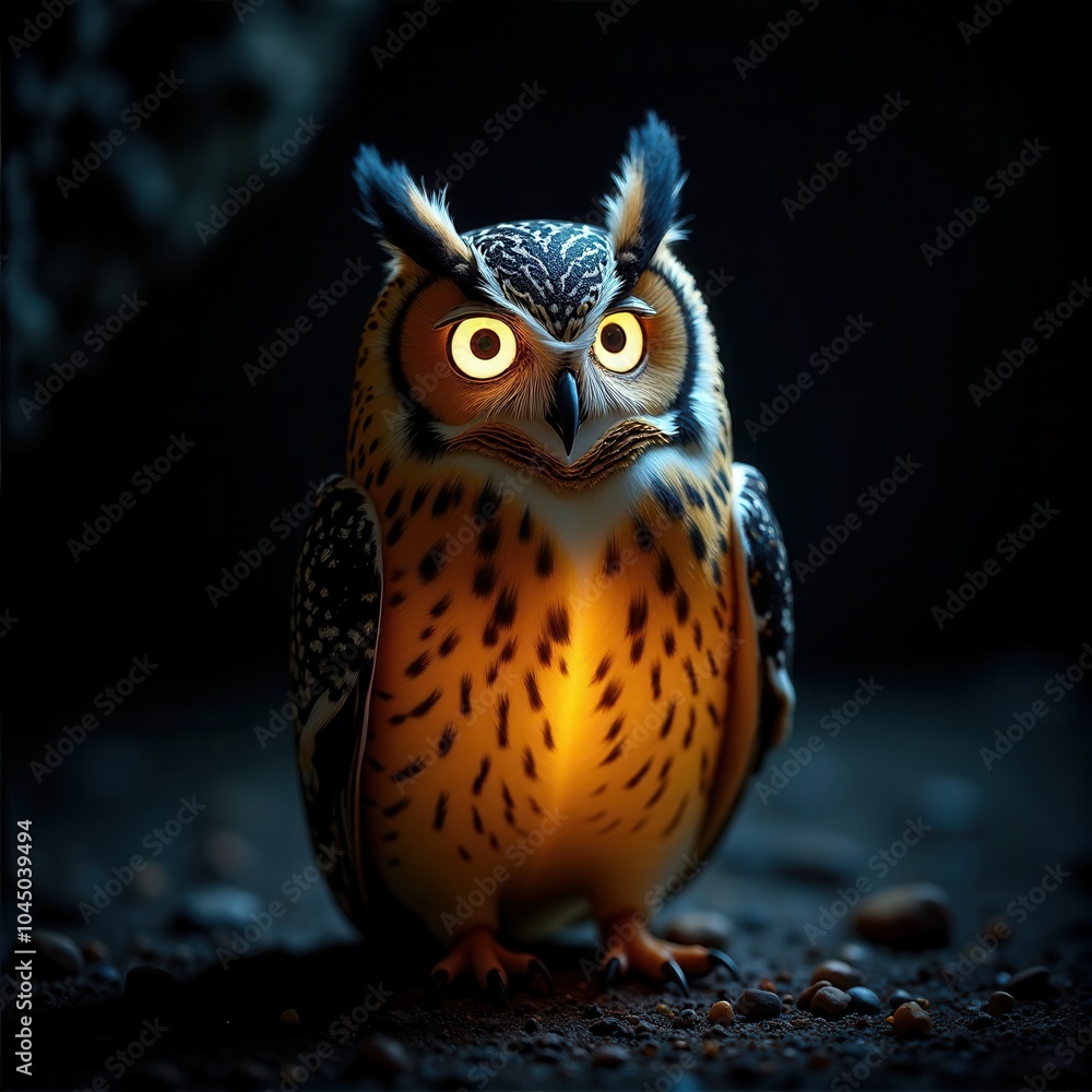 The owl in the cave The owl in the cave