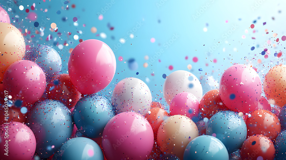 Sleek Birthday Background with Balloons and Confetti on a Gradient Surface. A Festive, Minimalist Design Featuring Floating Balloons and Scattered Confetti in Soft Pastel Colors.
Sleek Birthday Background with Balloons and Confetti on a Gradient Surface. A Festive, Minimalist Design Featuring Floating Balloons and Scattered Confetti in Soft Pastel Colors.