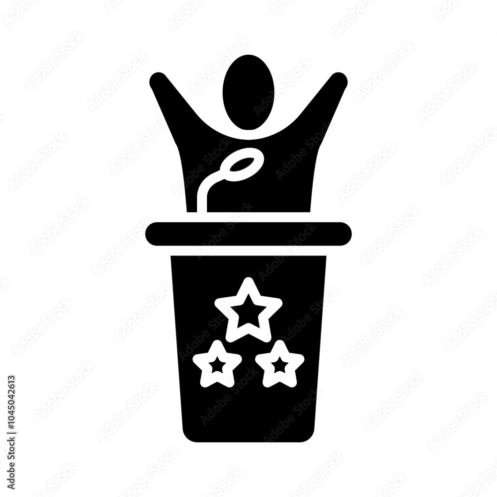 Leader at Podium glyph icon Leader at Podium glyph icon