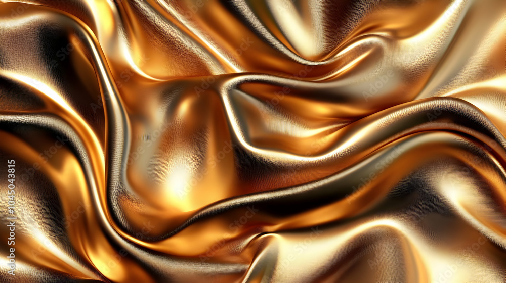 Golden Satin Fabric Abstract Background Golden Satin Fabric Abstract Background