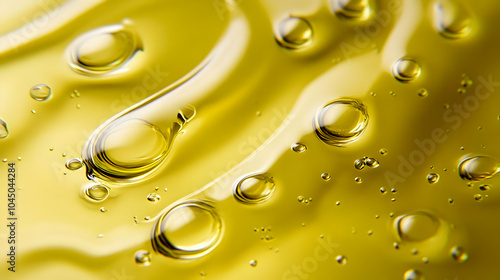 Golden Liquid Bubbles Abstr...