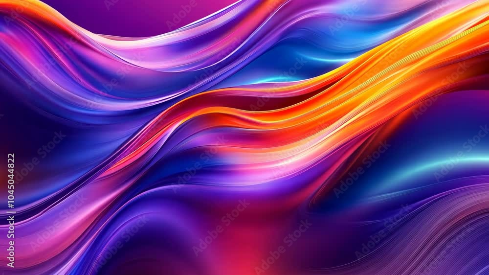 Abstract digital art featuring bright, vibrant colors, creating a dynamic and flowing design Abstract digital art featuring bright, vibrant colors, creating a dynamic and flowing design