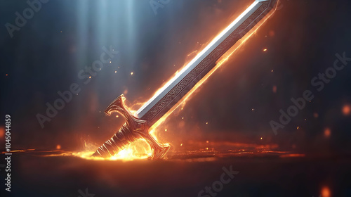 Flaming Sword Illustration