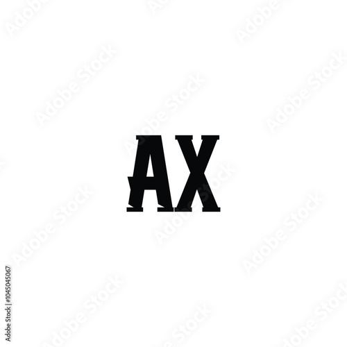 AX monogram logo design letter text name symbol monochrome logotype alphabet character simple logo