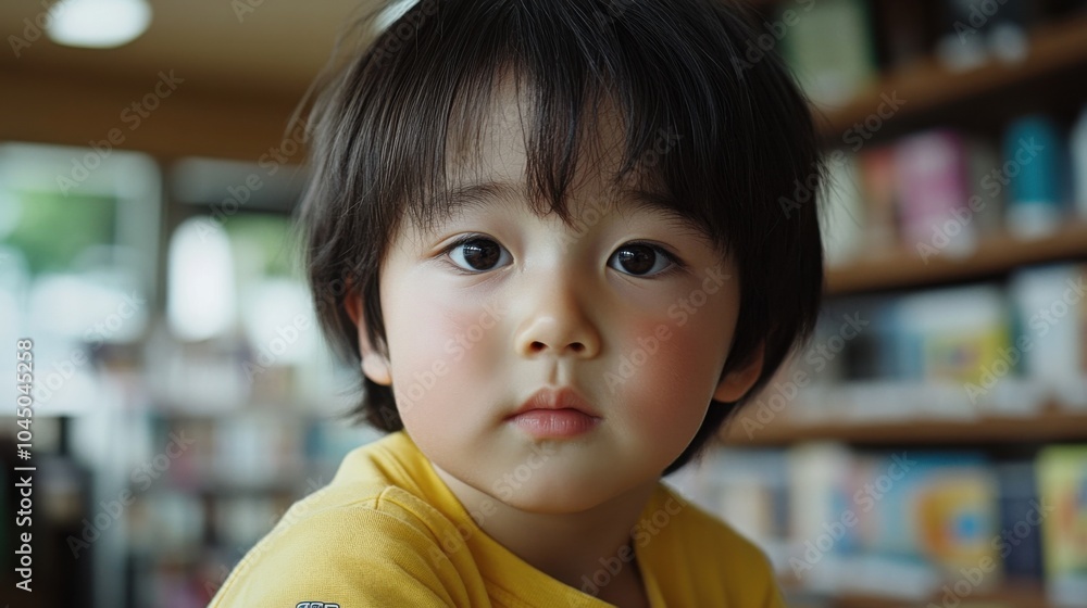 図書館にいる幼い子供のポートレート 図書館にいる幼い子供のポートレート