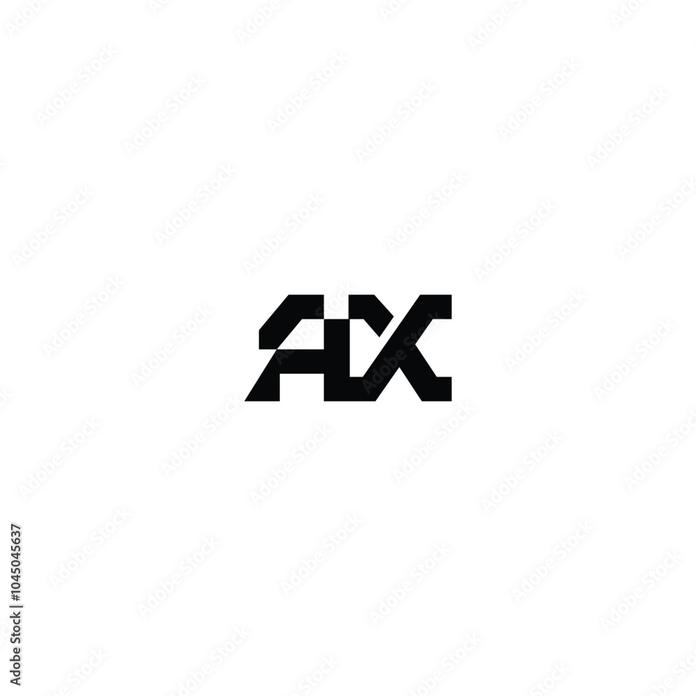AX monogram logo design letter text name symbol monochrome logotype alphabet character simple logo AX monogram logo design letter text name symbol monochrome logotype alphabet character simple logo