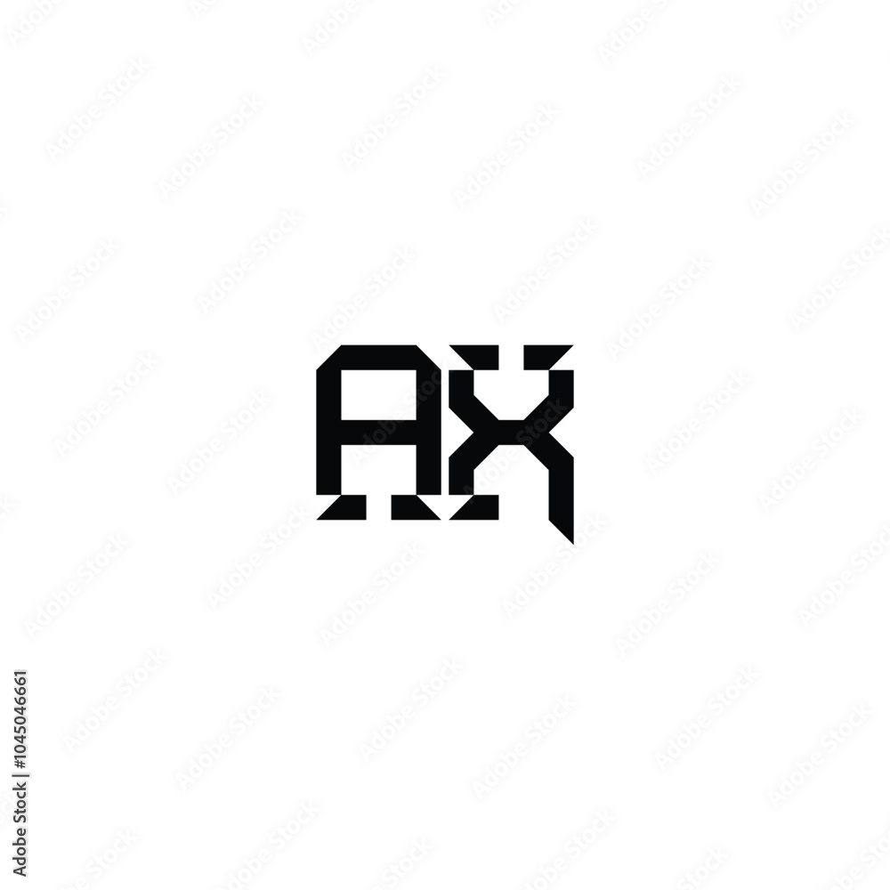 AX monogram logo design letter text name symbol monochrome logotype alphabet character simple logo AX monogram logo design letter text name symbol monochrome logotype alphabet character simple logo