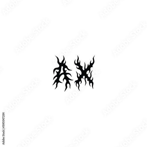 Wallpaper Mural AX monogram logo design letter text name symbol monochrome logotype alphabet character simple logo Torontodigital.ca