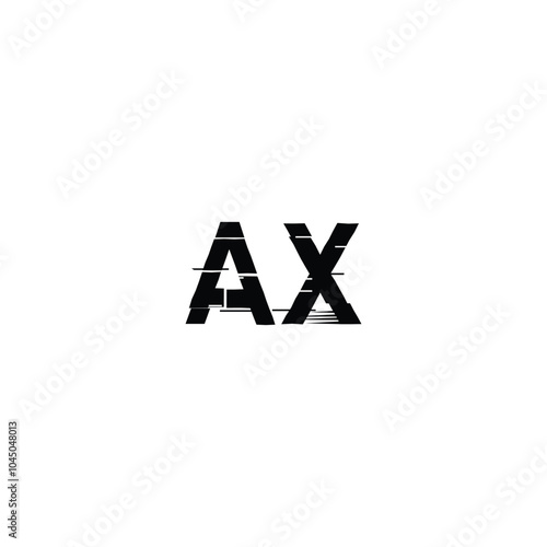 AX monogram logo design letter text name symbol monochrome logotype alphabet character simple logo photo