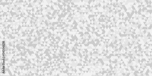  White and gray polygon Mosaic triangle overlap texture background. Vector geometric seamless gray, white cube square low polygon background. abstract surface creative diamond pattern corporate.