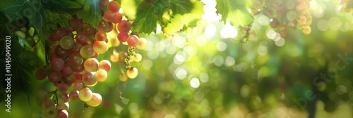 Grape fruit on vine in plantation farm gardent photo