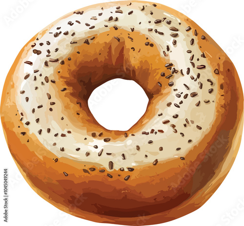 donut on white