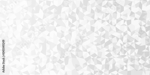 White and gray polygon Mosaic triangle overlap texture background. Vector geometric seamless gray, white cube square low polygon background. abstract surface creative diamond pattern corporate.
