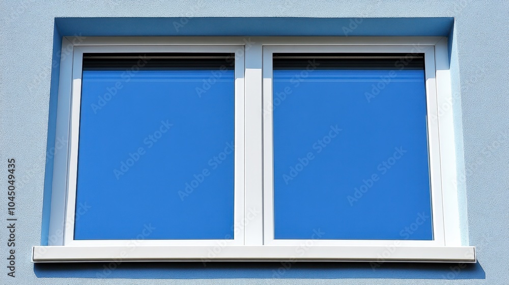 Bright Blue Sky Reflected in Modern Window