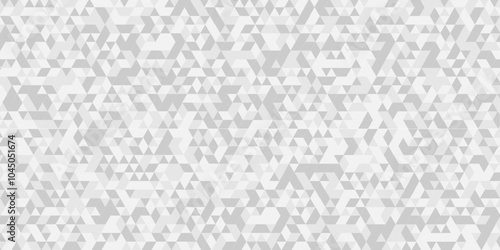 White and gray polygon Mosaic triangle overlap texture background. Vector geometric seamless gray, white cube square low polygon background. abstract surface creative diamond pattern corporate.