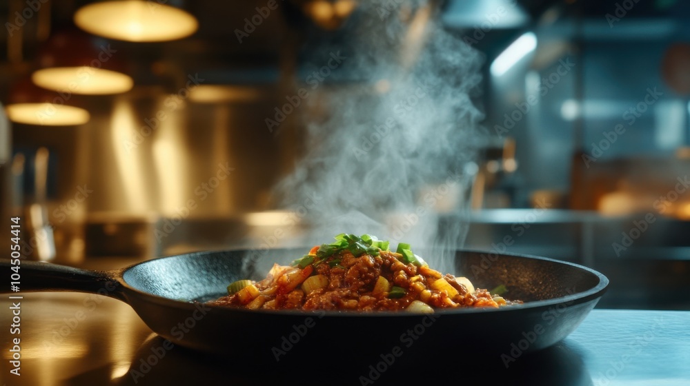 Köstliche Gourmetküche in rustikalem Küchenambiente für Kochkunst Köstliche Gourmetküche in rustikalem Küchenambiente für Kochkunst