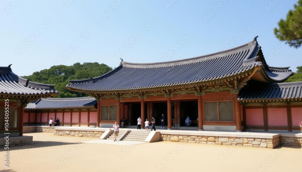 Fototapeta premium A serene day at the traditional Korean temple