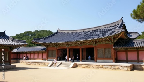  A serene day at the traditional Korean temple