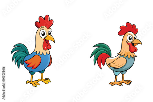 All the best rooster vector design with illustration