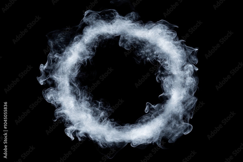 Naklejka premium Cigarette smoke ring person human.