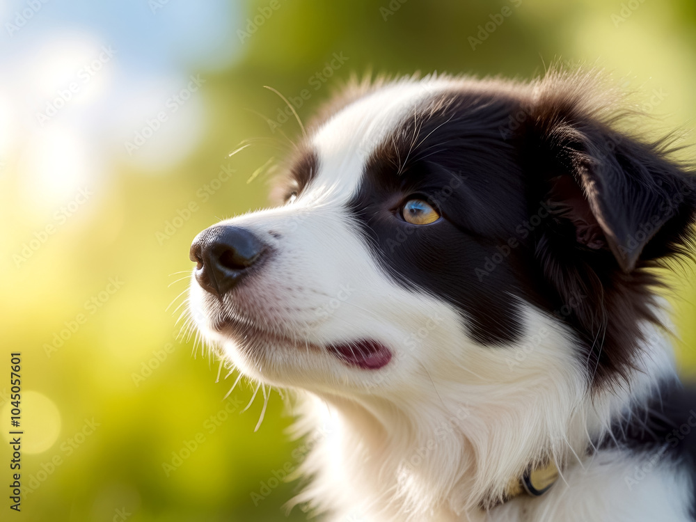 Portrait of a border collie puppy with copy space Portrait of a border collie puppy with copy space