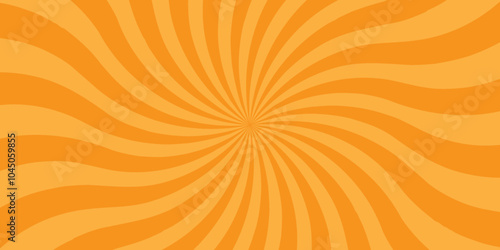 Vector sunburst pattern orange design. Vintage sunrays illustration swirl grunge backdrop line. sun beam vector banner design and comic burst gradient concept pattern.