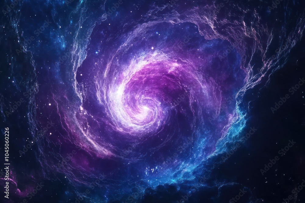 Cosmic Spiral Galaxy in Deep Space Cosmic Spiral Galaxy in Deep Space
