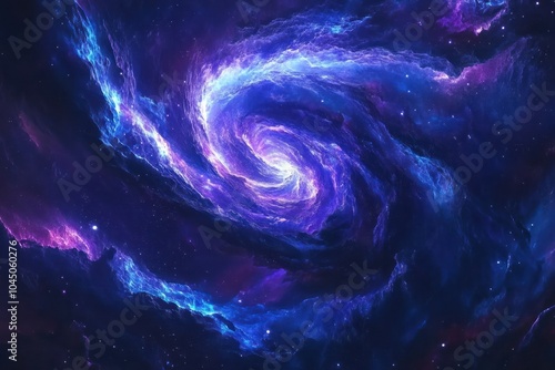 Vibrant Cosmic Swirl Abstract Background Art