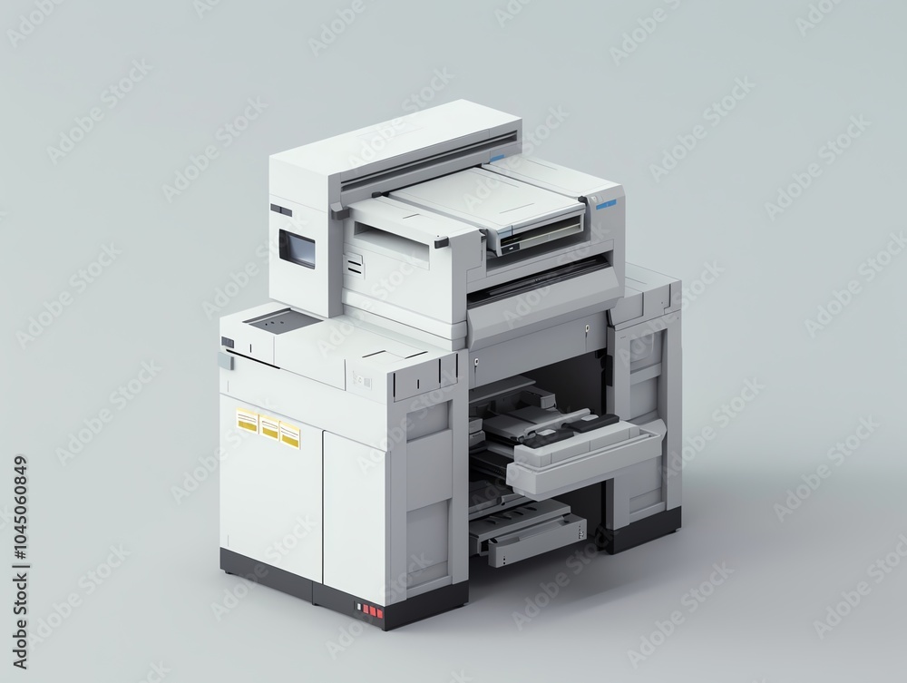 A 3D render of a copiers developer unit A 3D render of a copiers developer unit