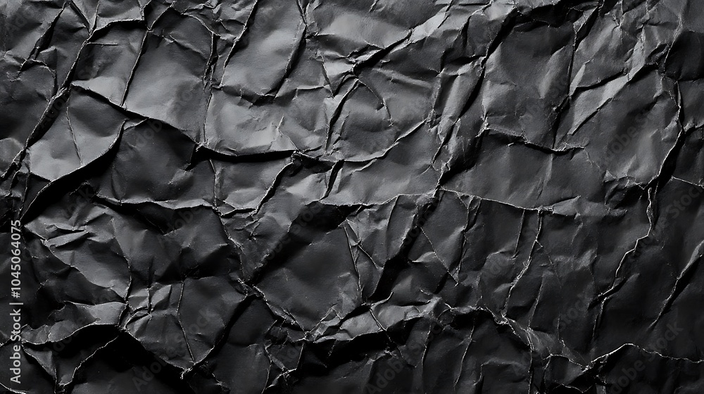 Black Crumpled Paper Texture Black Crumpled Paper Texture