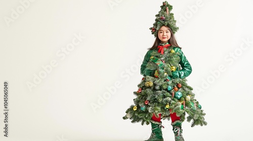 lovely kid costume for xmas theme