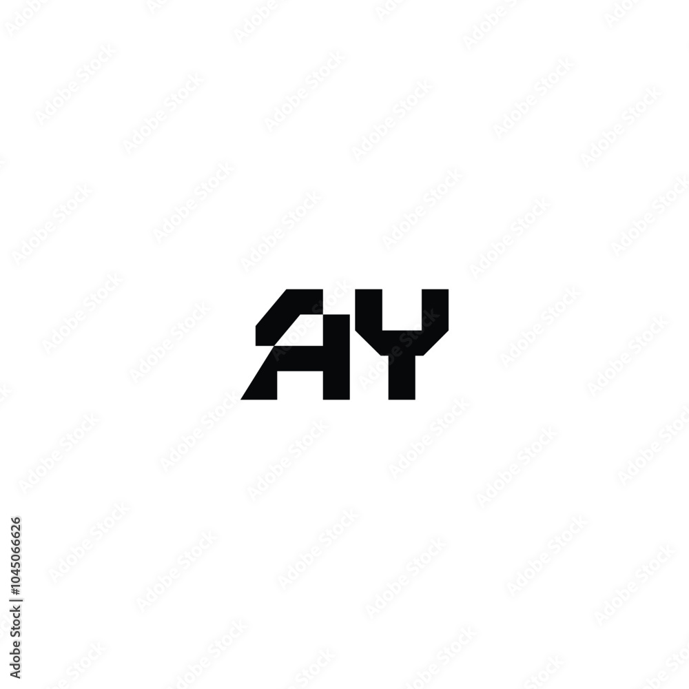 AY monogram logo design letter text name symbol monochrome logotype alphabet character simple logo