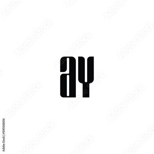 AY monogram logo design letter text name symbol monochrome logotype alphabet character simple logo