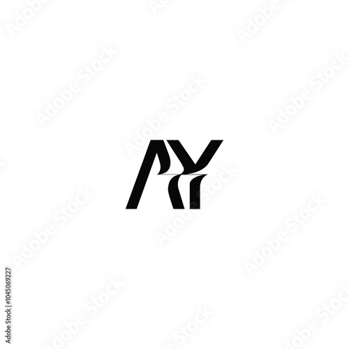 AY monogram logo design letter text name symbol monochrome logotype alphabet character simple logo